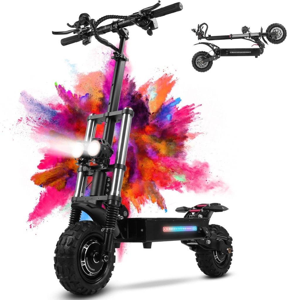 5600 W Fast Electric Scooter for Adults with Seat -,60V 35AH/38AH up to 56/65 Miles Range50mph Top Speed, Dual Motor, 11 Off Road Fat Tire, 440lb Load Capacity - Fast All-Terrain E-Scooter Adults. 5600 W Fast Electric Scooter for Adults with Seat -,60V 35AH/38AH up to 56/65 Miles Range50mph Top Speed, Dual Motor, 11 Off Road Fat Tire, 440lb Load Capacity - Fast All-Terrain E-Scooter Adults.