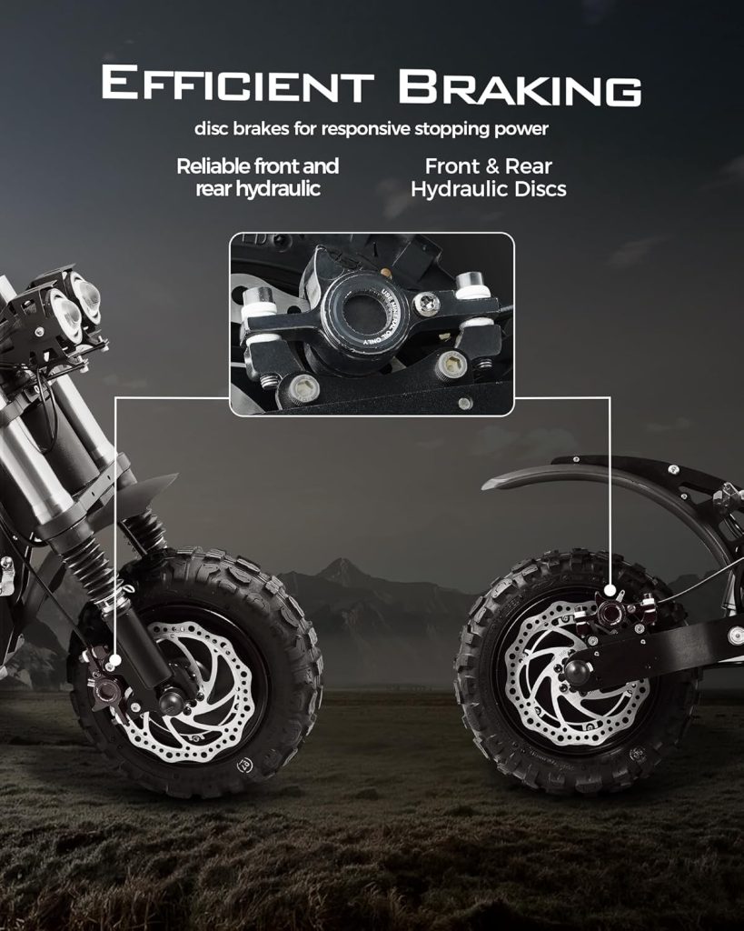 5600W Dual Motor Electric Scooter Adults with Seat, Fast off Road Electric Scooter, Max 56 Miles Range E Scooter, Foldable 11 fat tire all-terrain electric scooter Max 440 pound load