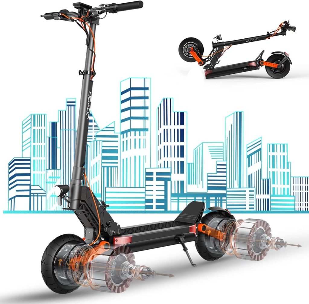 JOYOR Electric Scooter,2000W/800W Motor Scooter for Adults up to 37/31MPH  54/34 Miles Ranges,Dual Disk Brake  Shock Absorption 10 Off Road Tires Adults Electric Scooter