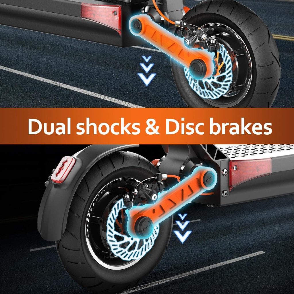 JOYOR Electric Scooter,2000W/800W Motor Scooter for Adults up to 37/31MPH  54/34 Miles Ranges,Shock Absorption 10 Tires Adults Electric Scooter