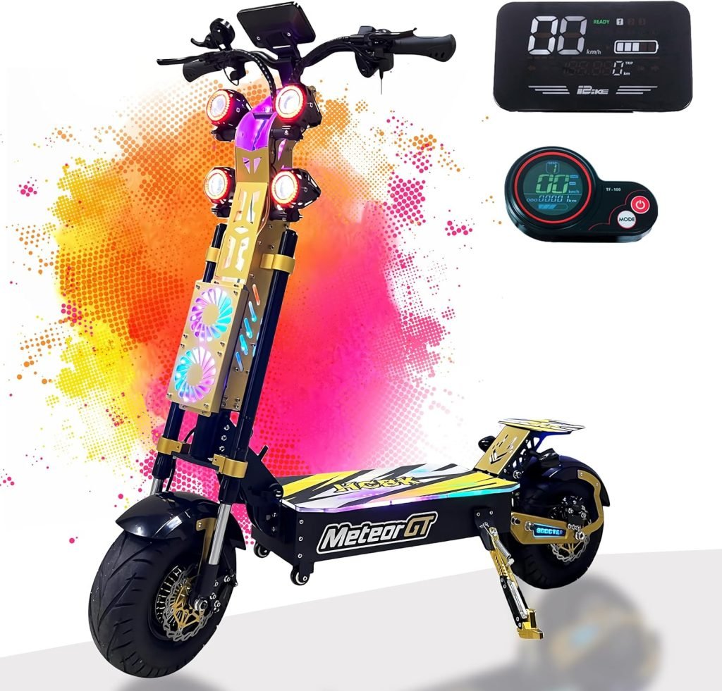 electric scooter adults,60V/72V battery with 10000W dual motor,adult electric scooter 13-inch off-road tires with oil brakes front and rear max speed 50/66MPH,max range 78/90miles