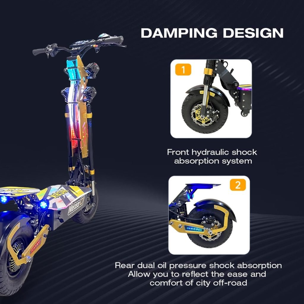 electric scooter adults,60V/72V battery with 10000W dual motor,adult electric scooter 13-inch off-road tires with oil brakes front and rear max speed 50/66MPH,max range 78/90miles