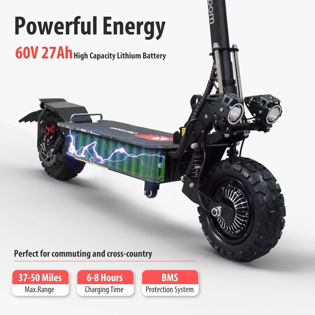 Electric Scooter for Adults,5600W Dual Motors Range 50 Miles,Electric Scooter Adults 50 MPH, 60V 27Ah Large Capacity Battery, 11 Off Road Tires Scooter with Detachable Seat Max Load 500lbs Electric Scooter for Adults,5600W Dual Motors Range 50 Miles,Electric Scooter Adults 50 MPH, 60V 27Ah Large Capacity Battery, 11 Off Road Tires Scooter with Detachable Seat Max Load 500lbs