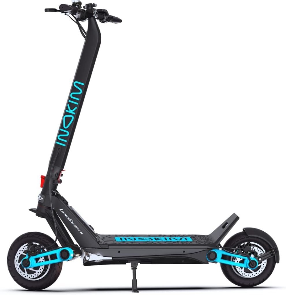 INOKIM OXO Super Electric Scooter for Adults 40 MPH, 2x1000W (2600W Max) Motor, 68 Miles Range, 10 6 Light System Air Filled Tires, Front  Rear LED Light, Foldable, Adjustable Suspension