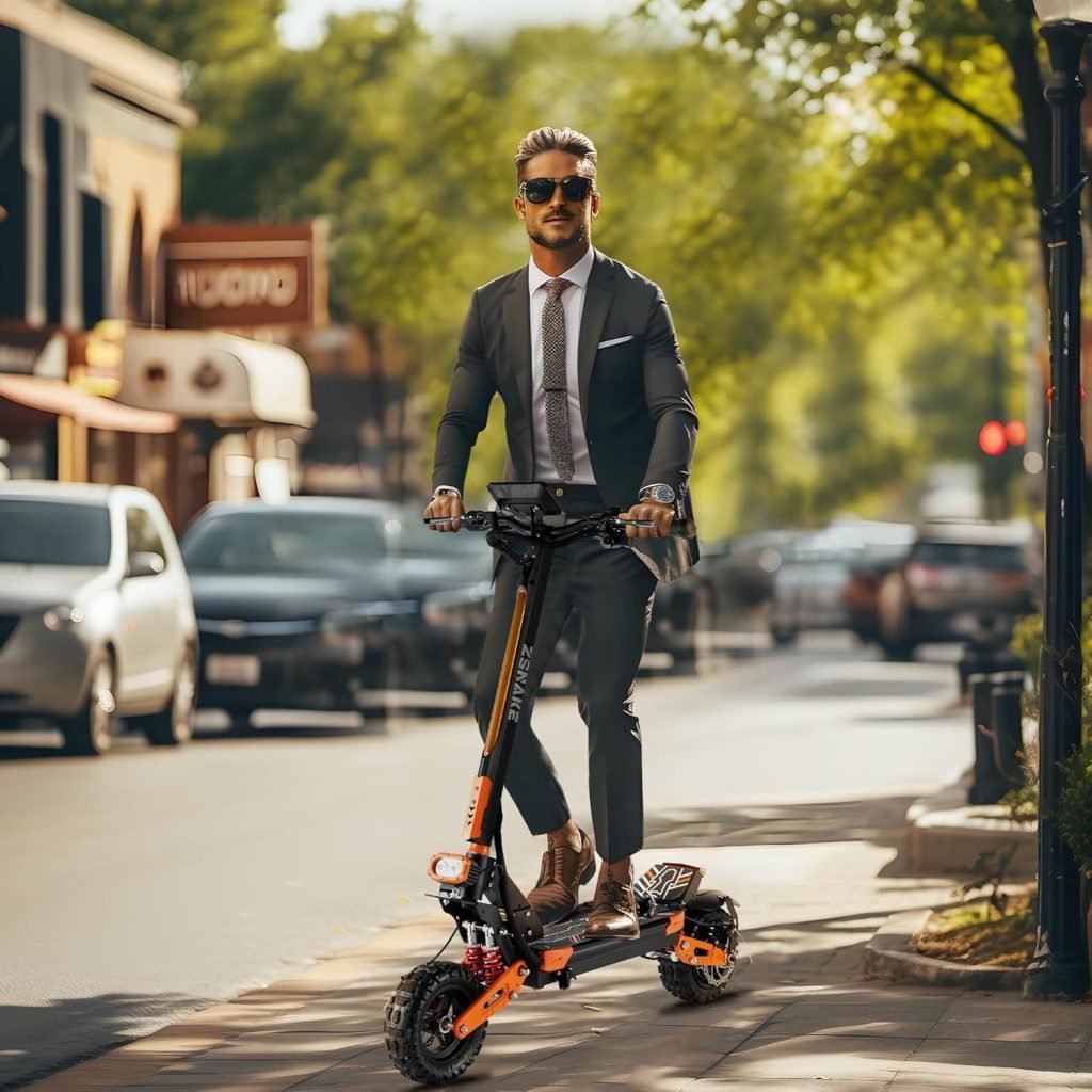 2800W/5600W Electric Scooter for Adults,EFGBIKE 60V Up to 33 Mph to 50 Mph 15Ah/28 Ah Dual Suspension,11 Inch Off-Road Vacuum Tires Brushless Motor Fast E Scooter with Detachable Seat