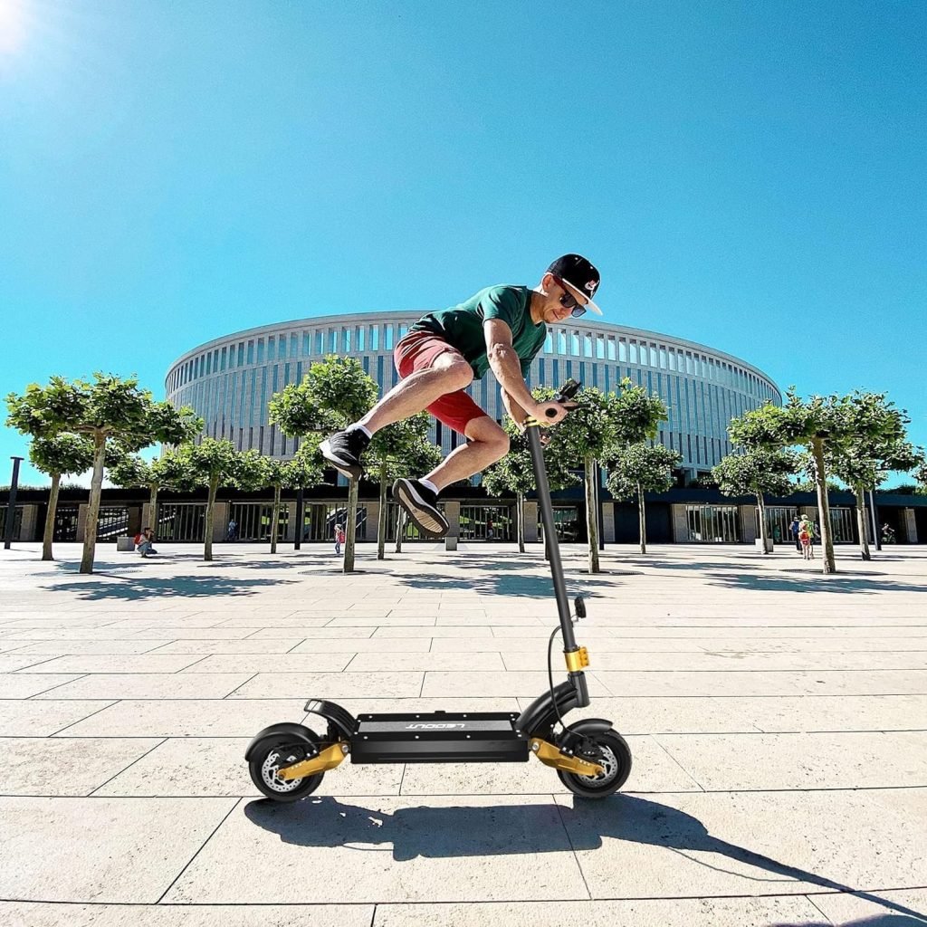 Electric Scooter 2800w Motor, with Seat 45-50 Miles Long Range  40 MPH Speed, Upgraded 52V 25AH Battery, 10 Heavy Duty Off-Road Tire, Electric Scooter for Adults