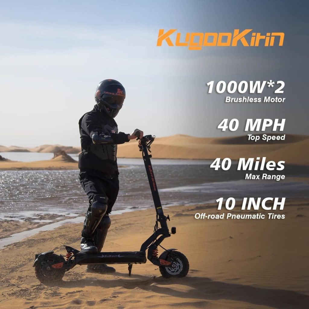 KUKIRIN G2 Master Electric Scooter, 40 Mph Max Speed  40 Miles Max Range, 20.8Ah Powerful Battery with 10 Off-Road Tire Foldable Electric Scooter for Adults, Teens, Load 264 Lbs