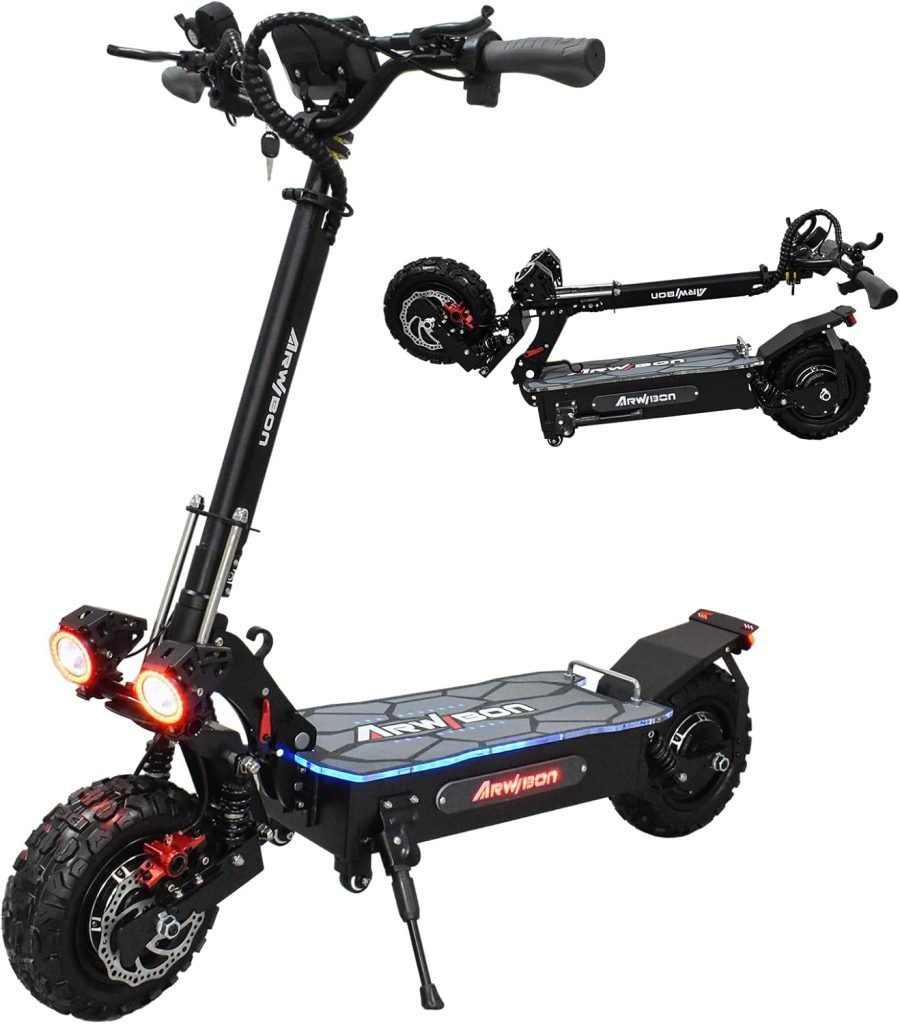 Electric Scooter Adults, Escooter with 5600W Powerful Dual Motor, 47mph Max Speed, 60V 27Ah Battery, 50 Miles Long Range, 11” Inner Tubeless Tire Folding Sport Kick Scooter (Q06-without seat)