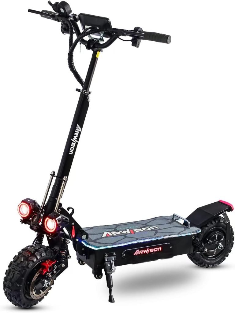 Electric Scooter for Adults 5600W Motor, Up to 40 MPH  40 Miles, 60V/27AH, 11 Heavy Duty Vacuum Off-Road Tire, Dual Oil Braking, Electric Scooter Without Seat