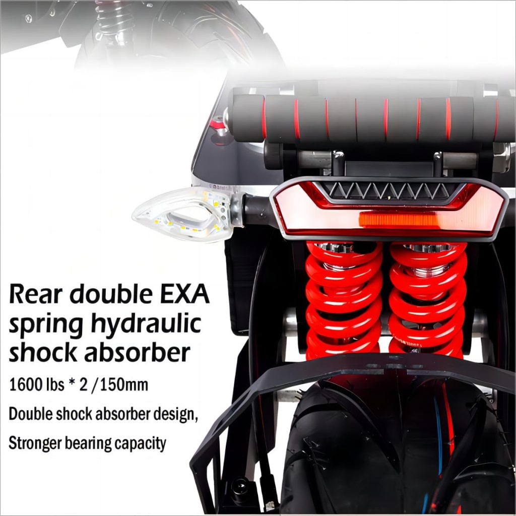 K Cloud Electric Scooter Adults, Dual Motor 6000W, Up to 52Mph and 85KM Range, 60V 38.4A Battery, 11 Tubeless Tires, Oil Brake, Colorful Ambient Light, Hydraulic Shock Absorption K Cloud Electric Scooter Adults, Dual Motor 6000W, Up to 52Mph and 85KM Range, 60V 38.4A Battery, 11 Tubeless Tires, Oil Brake, Colorful Ambient Light, Hydraulic Shock Absorption