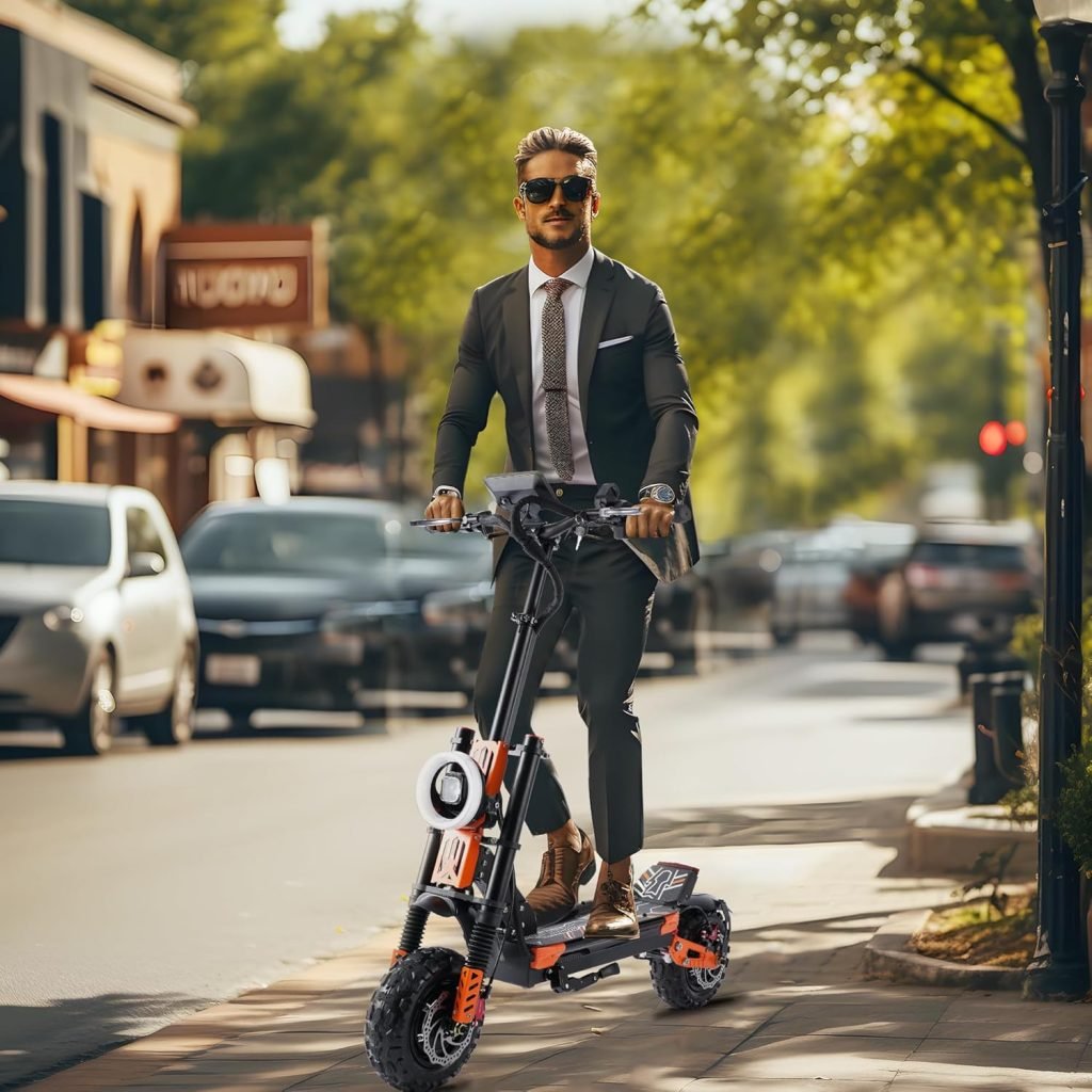Electric Scooter for Adults, EFGBIKE 5600W 50 Mph 60V 28Ah Foldable E Scoocter with 11 Inch Vacuum Tires and Detachable Seat UL Certified Electric Scooter for Adults, EFGBIKE 5600W 50 Mph 60V 28Ah Foldable E Scoocter with 11 Inch Vacuum Tires and Detachable Seat UL Certified