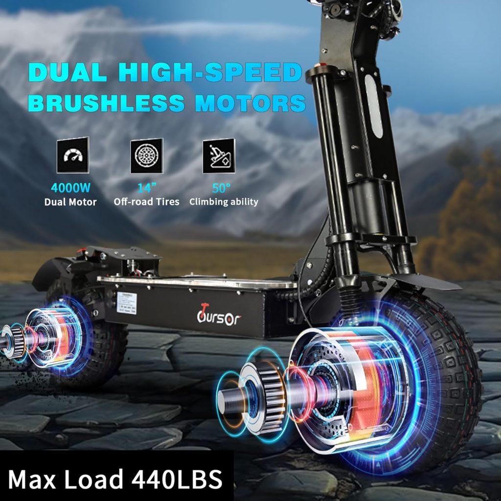 Foldable Electric Scooter with Seat, High Power 10,000W Dual Motor 72V 40A Extra Long Range, 14 Off-Road Tires, Adult Electric Scooter Foldable Electric Scooter with Seat, High Power 10,000W Dual Motor 72V 40A Extra Long Range, 14 Off-Road Tires, Adult Electric Scooter