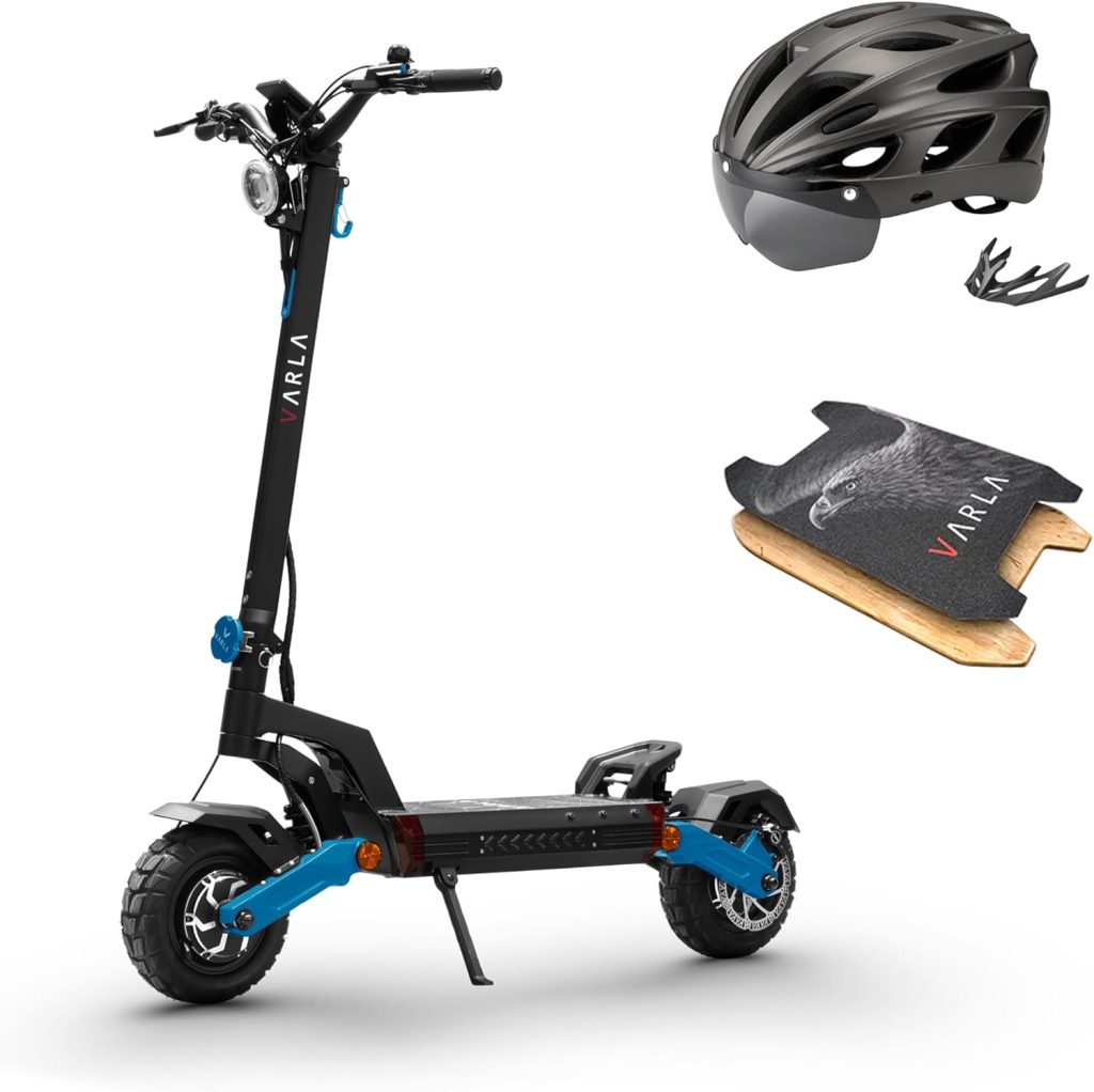 Varla Eagle One Powerful Off-Road Electric Scooter, Dual 1000W(Peak 1600W) Motor, 52V/20.8Ah Battery, 42 Miles Range 40MPH, 10Inch Tire, Dual Hydraulic BrakeShock Absorption Varla Eagle One Powerful Off-Road Electric Scooter, Dual 1000W(Peak 1600W) Motor, 52V/20.8Ah Battery, 42 Miles Range 40MPH, 10Inch Tire, Dual Hydraulic BrakeShock Absorption