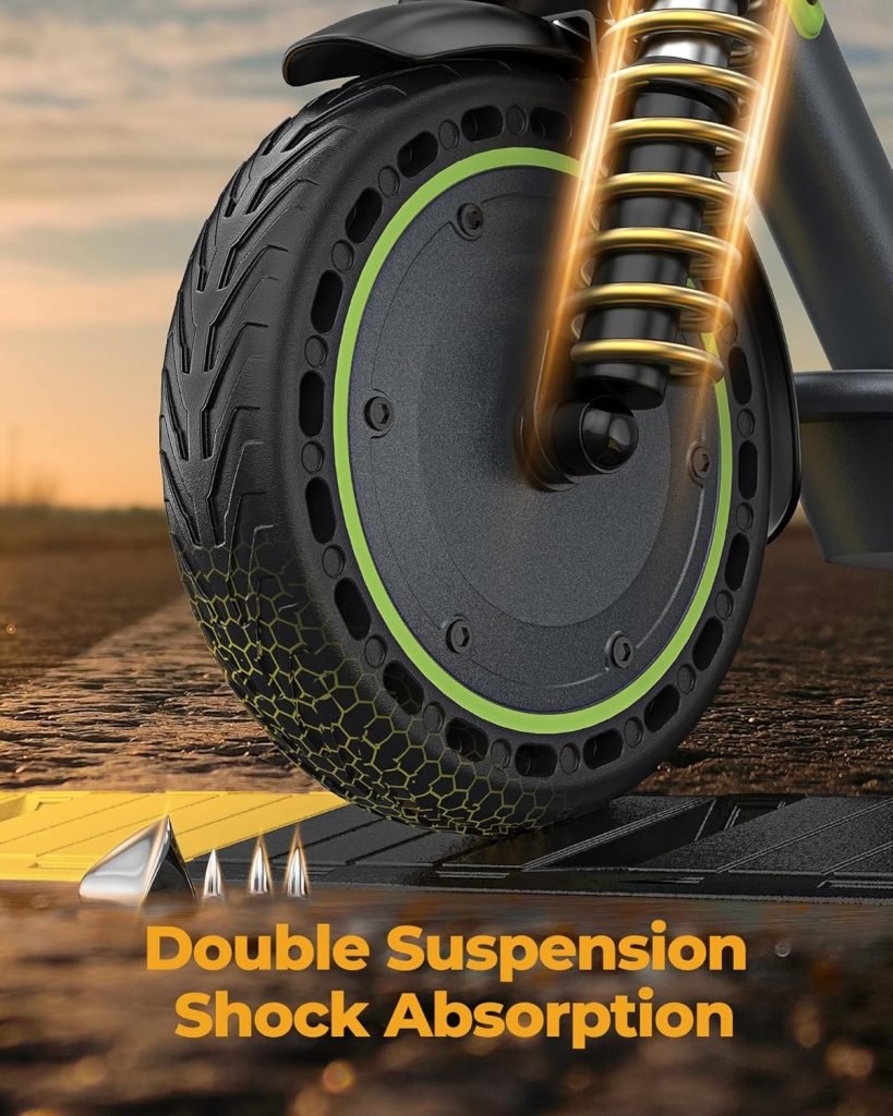 Electric Scooter - 8.5/10 Solid Tires, 350W/500W Motor, Up to 19-22MPH and 21-24Miles Long-Range Portable Commuting Scooter for Adults with Double Braking System and App Electric Scooter - 8.5/10 Solid Tires, 350W/500W Motor, Up to 19-22MPH and 21-24Miles Long-Range Portable Commuting Scooter for Adults with Double Braking System and App