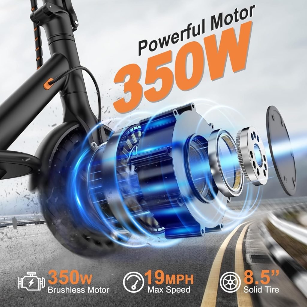 VOLPAM Electric Scooter, 350W/500W Powerful Motor, 8.5/10 Solid Tires, 19/22Mph, 28/21/12 Miles Range,Dual Braking VOLPAM Electric Scooter, 350W/500W Powerful Motor, 8.5/10 Solid Tires, 19/22Mph, 28/21/12 Miles Range,Dual Braking