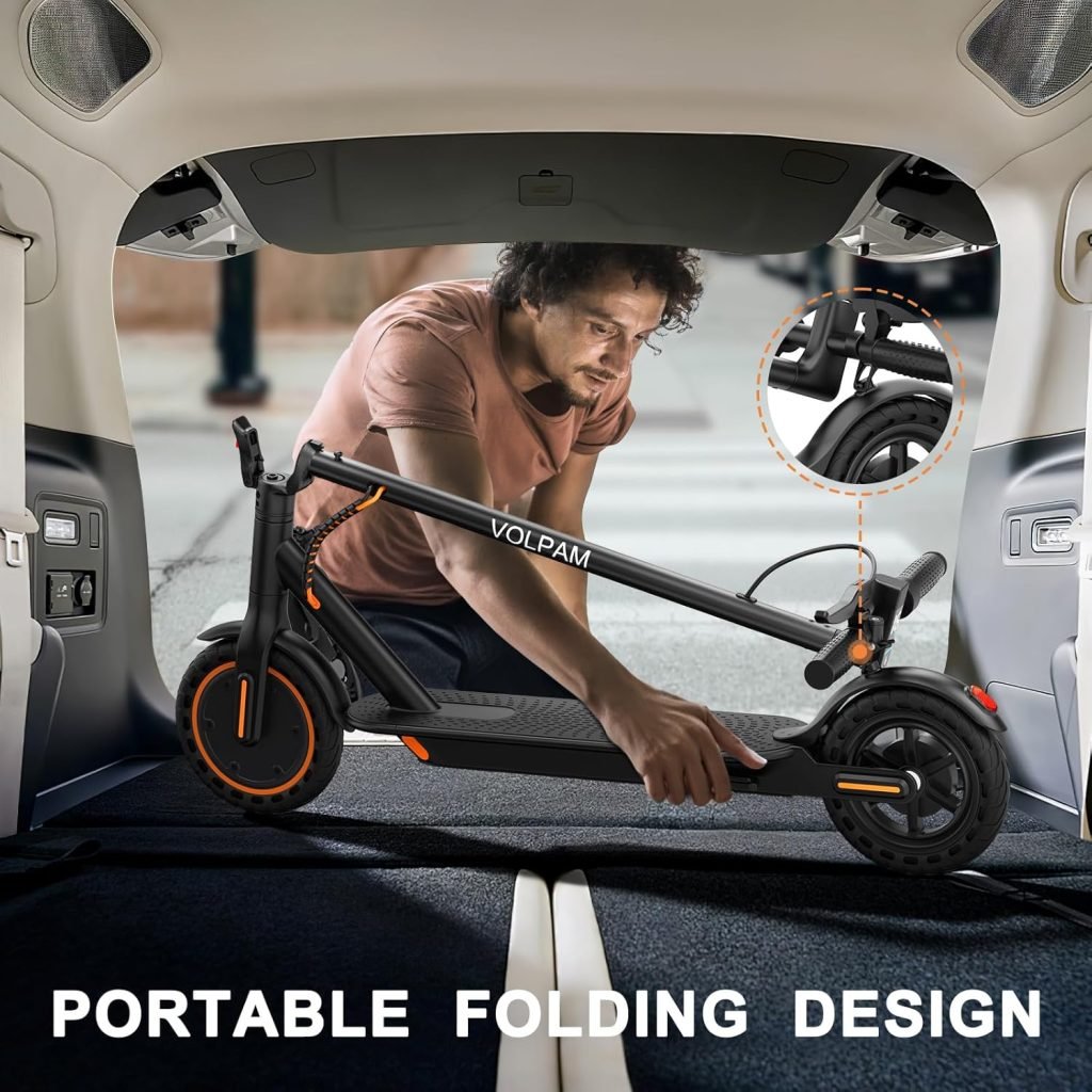 VOLPAM Electric Scooter, 350W/500W Powerful Motor, 8.5/10 Solid Tires, 19/22Mph, 28/21/12 Miles Range,Dual Braking VOLPAM Electric Scooter, 350W/500W Powerful Motor, 8.5/10 Solid Tires, 19/22Mph, 28/21/12 Miles Range,Dual Braking