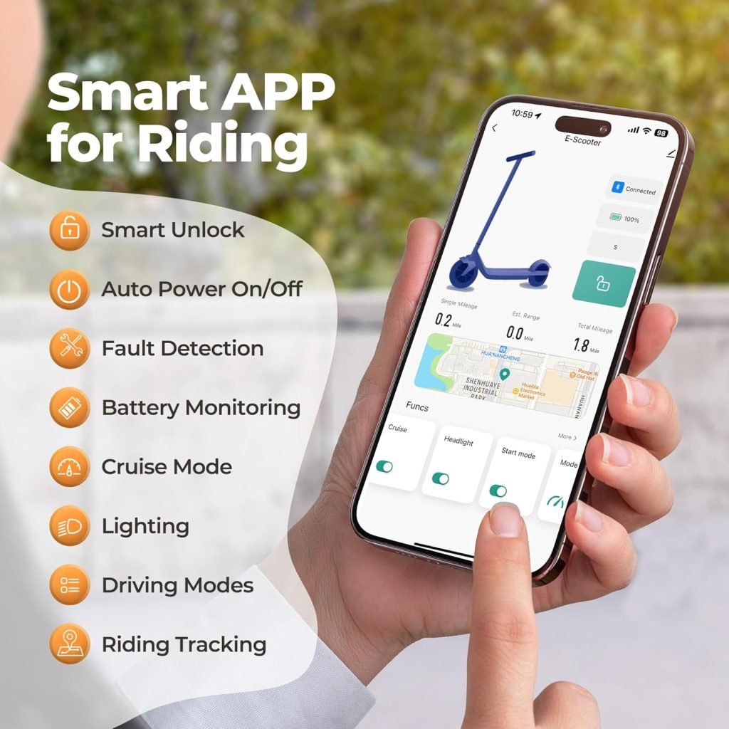 Electric Scooter for Adults, 8.5/10/14 Tires, 19/22Mph, 350W/500W Motor, 21-28 Miles Range, Folding E-Scooter with Dual Suspension,APP(V1/SPRO/MAX/PRO/X1/X1PRO)
