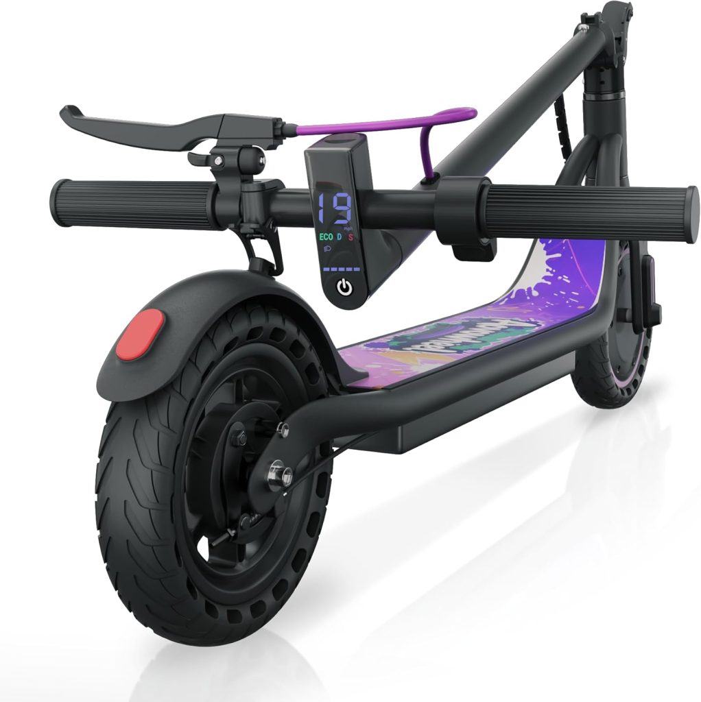 Aovowheel Electric Scooter for Adults, Folding E Scooter with 350W/500W Motor/24 Mph Top Speed, Max 19-23 Miles Long Range, 8.5/10/14Tires Commuting Scooters with Dual Brakes System, APP