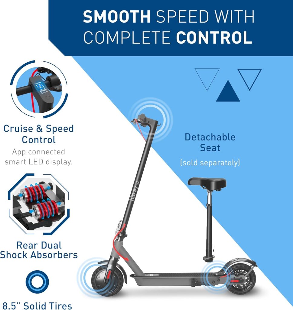 Hiboy Electric Scooter for Adults, 8.5–10 Tires, MPH Top Speed, Up to 17–40.4 Miles Range, Dual Braking System, Commuter Electric Scooter (S2 /S2R Plus/ S2 SE/S2 MAX)