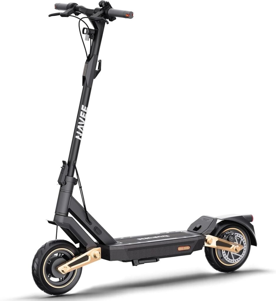NAVEE GT3/ST3 Series Electric Scooter,/25 MPH Top Speed,/38/30 Miles Max Range, 1000W/1350W Motor with Dual Suspension, Tires All Terrain, Heavy Duty, Foldable for Adults Teens (UL2272)